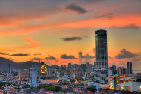 Georgetown skyline at sunset